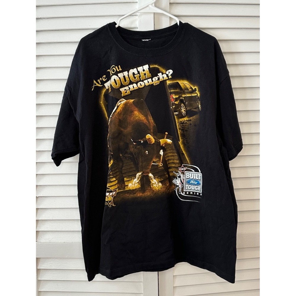 Ford PBR Size XL 2013 Are You Tough Enough‎ Built Strong Rodeo Tour Shirt